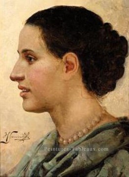 Henryk Siemiradzki œuvres - Portrait d’une jeune femme romaine Grec Polonais Henryk Siemiradzki